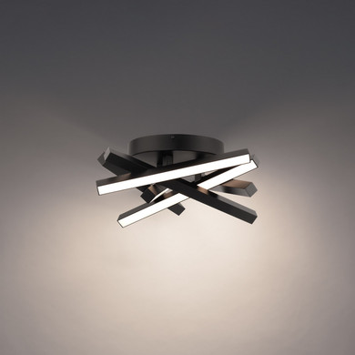 Flush Mounts Geometric/Linear by W.A.C. Lighting ( 34 | FM-73116-35-BK Parallax ) 
