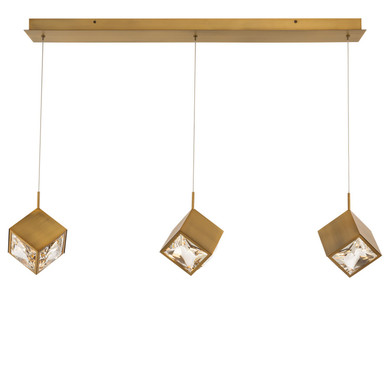 Linear/Island 3 Light Bar by W.A.C. Lighting ( 34 | PD-29303L-AB Ice Cube ) 