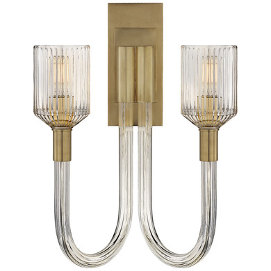 Sconces Double Glass by Visual Comfort Signature ( 268 | KW 2404CRB/AB Reverie ) 