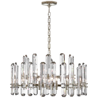 Mid. Chandeliers Glass Up by Visual Comfort Signature ( 268 | ARN 5125PN-CG Bonnington ) 