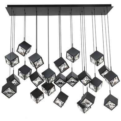 Linear/Island 4 Light + by W.A.C. Lighting ( 34 | PD-29323L-BK Ice Cube ) 