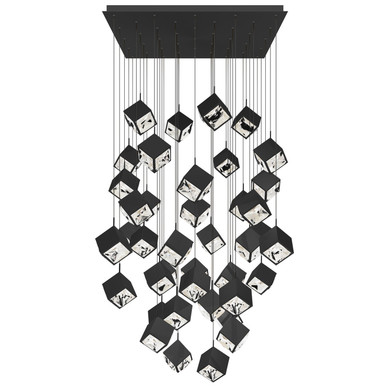 Pendants Multi-port/Cascade by W.A.C. Lighting ( 34 | PD-29341S-BK Ice Cube ) 