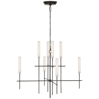 Mid. Chandeliers Glass Up by Visual Comfort Signature ( 268 | IKF 5110BZ-FG Fay ) 