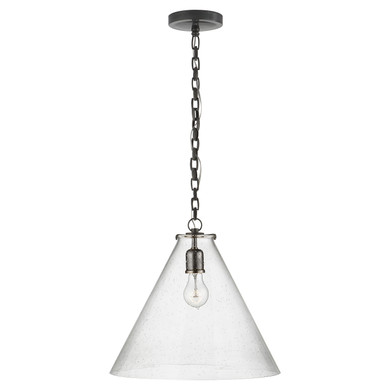 Pendants Glass Down by Visual Comfort Signature ( 268 | TOB 5226BZ/G6-SG Katie Conical ) 