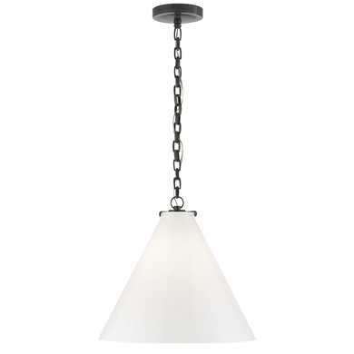 Pendants Glass Down by Visual Comfort Signature ( 268 | TOB 5226BZ/G6-WG Katie Conical ) 
