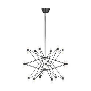 Large Chandeliers Glass Shade by Visual Comfort Modern ( 182 | SLCH24827BZ Lassell ) 