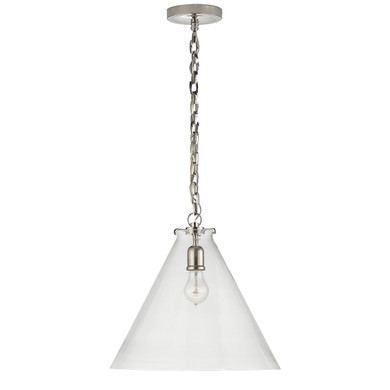 Pendants Glass Down by Visual Comfort Signature ( 268 | TOB 5226PN/G6-CG Katie Conical ) 
