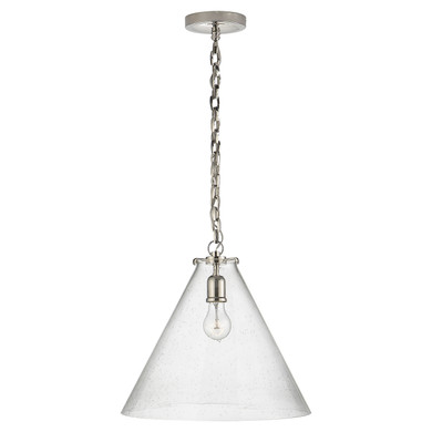 Pendants Glass Down by Visual Comfort Signature ( 268 | TOB 5226PN/G6-SG Katie Conical ) 