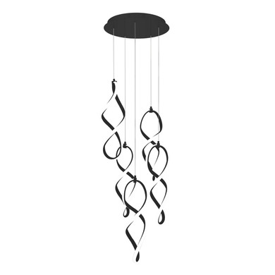 Pendants Multi-port/Cascade by W.A.C. Lighting ( 34 | PD-47805R-BK Interlace ) 
