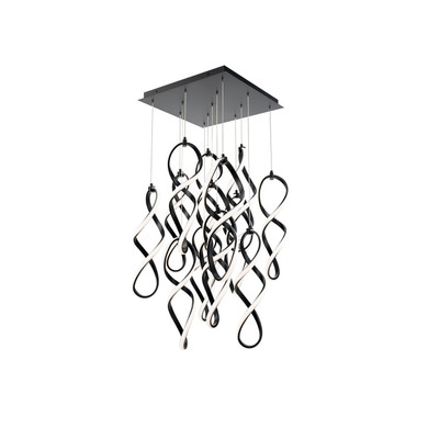 Mid. Chandeliers Multi-Port/Cascade by W.A.C. Lighting ( 34 | PD-47813S-BK Interlace ) 