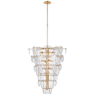 Mid. Chandeliers Glass Down by Visual Comfort Signature ( 268 | ARN 5452G-CSG Loire ) 
