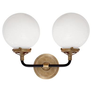 Bathroom Fixtures Two Lights by Visual Comfort Signature ( 268 | S 2026HAB/BLK-WG Bistro ) 