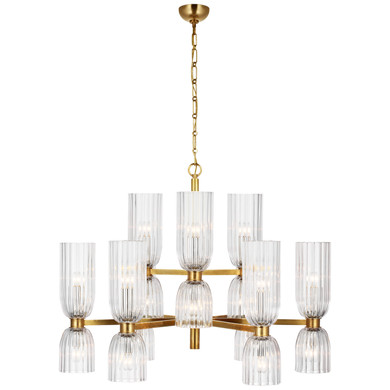 Mid. Chandeliers Glass Up by Visual Comfort Signature ( 268 | ARN 5500HAB-CG Asalea ) 