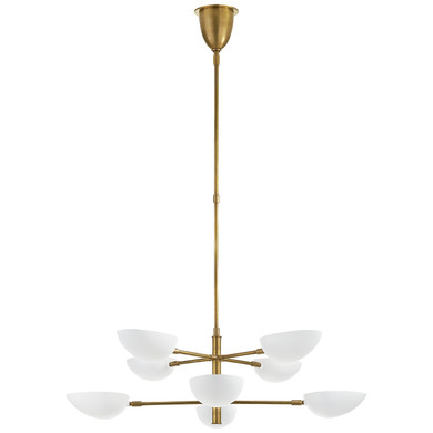 Large Chandeliers Metal Shade by Visual Comfort Signature ( 268 | ARN 5501HAB-WHT Graphic ) 