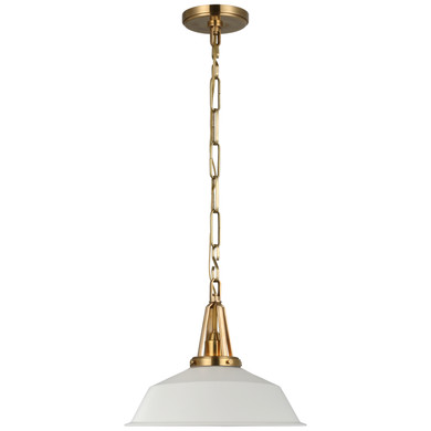 Pendants Glass Down by Visual Comfort Signature ( 268 | CHC 5461AB-WHT Layton ) 