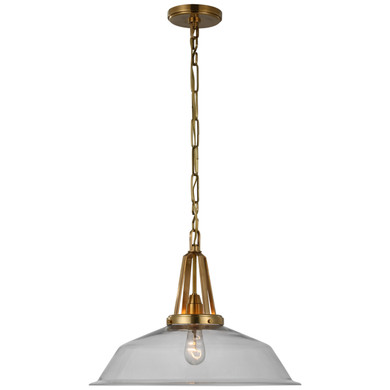 Pendants Glass Down by Visual Comfort Signature ( 268 | CHC 5462AB-CG Layton ) 