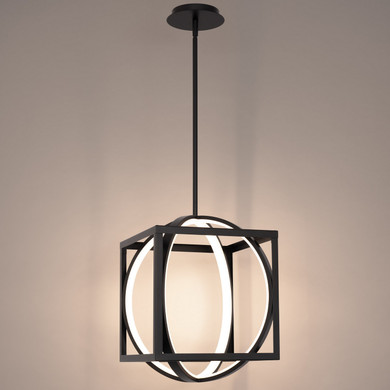 Pendants Open Frame by W.A.C. Lighting ( 34 | PD-57327-BK Geometrix ) 