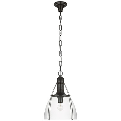 Pendants Glass Down by Visual Comfort Signature ( 268 | CHC 5475BZ-CG Prestwick ) 