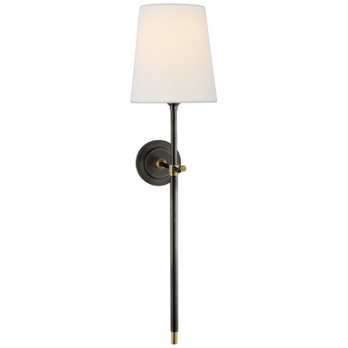Sconces Single Candle by Visual Comfort Signature ( 268 | TOB 2024BZ/HAB-L Bryant ) 