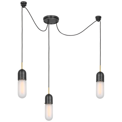 Mini Pendants 3 Light Cluster by Visual Comfort Signature ( 268 | TOB 5645BZ/HAB-FG-3 Junio ) 