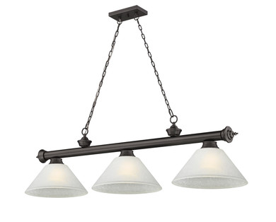 Linear/Island 3 Light Bar by Z-Lite ( 224 | 2306-3BRZ-AWL14 Cordon ) 