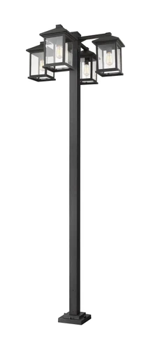 Exterior Post/Pier Head by Z-Lite ( 224 | 531-4-536P-BK Portland ) 