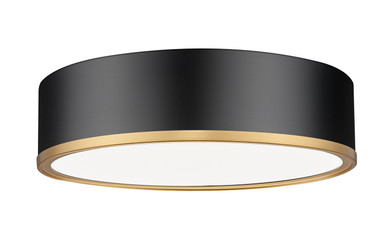 Flush Mounts Metal Shade by Z-Lite ( 224 | 1018F16-MB-MGLD-LED Bradley ) 