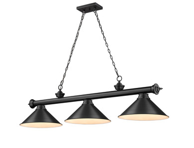 Linear/Island 3 Light Bar by Z-Lite ( 224 | 2306-3MB-MB15 Cordon ) 