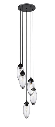 Mini Chandeliers Multi-Port/Cascade by Z-Lite ( 224 | 651P-5R-MB Arden ) 