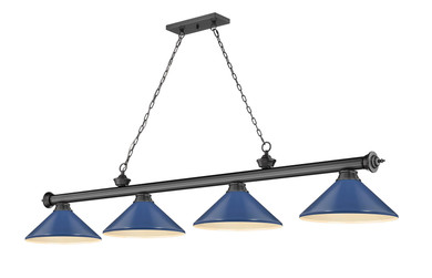 Linear/Island 4 Light + by Z-Lite ( 224 | 2306-4BP-MNB Cordon ) 