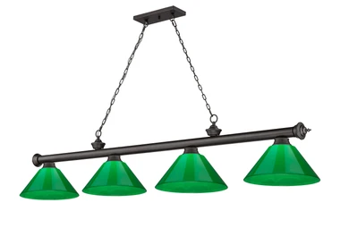 Linear/Island 4 Light + by Z-Lite ( 224 | 2306-4BRZ-PGR Cordon ) 