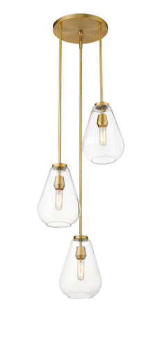 Mini Pendants 3 Light Cluster by Z-Lite ( 224 | 488P8-3R-OBR Ayra ) 