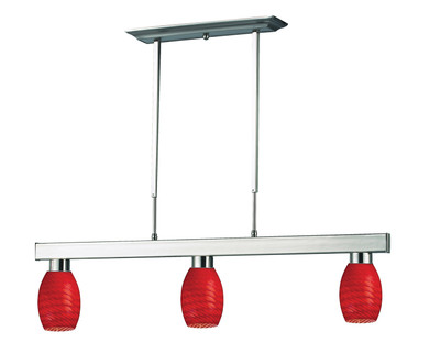 Linear/Island 3 Light Bar by Z-Lite ( 224 | 152BN-131RED Players ) 