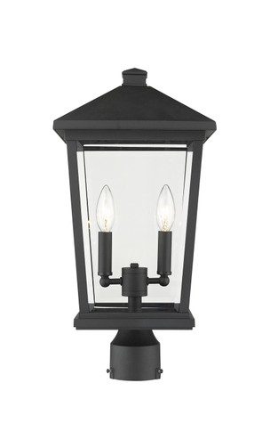 Exterior Post/Pier Head by Z-Lite ( 224 | 568PHBR-BK Beacon ) 