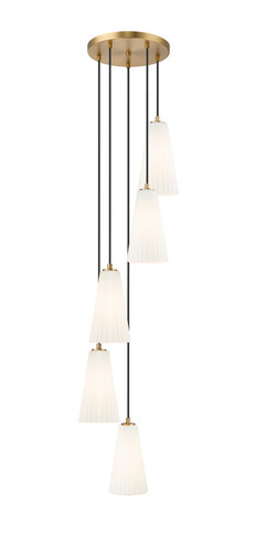 Mini Chandeliers Multi-Port/Cascade by Z-Lite ( 224 | 3043P6-5R-MGLD Farrell ) 