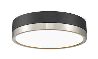 Flush Mounts Metal Shade by Z-Lite ( 224 | 1006F12-MB-BN-LED Algar ) 