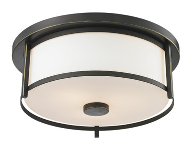 Flush Mounts Drum Shade by Z-Lite ( 224 | 413F14 Savannah ) 
