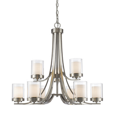 Mid. Chandeliers Glass Up by Z-Lite ( 224 | 426-9-BN Willow ) 