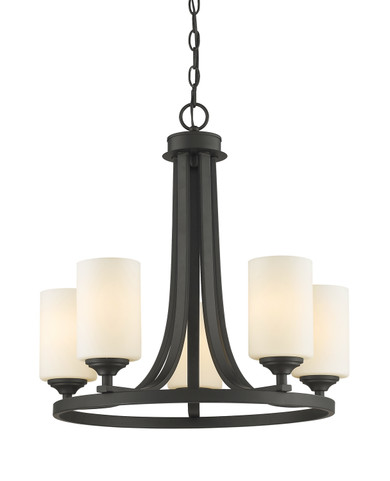 Mid. Chandeliers Glass Up by Z-Lite ( 224 | 435-5BRZ Bordeaux ) 