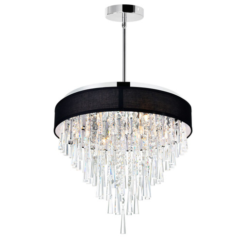 Mid. Chandeliers Drum Shade by CWI Lighting ( 401 | 5523P22C (Black) Franca ) 