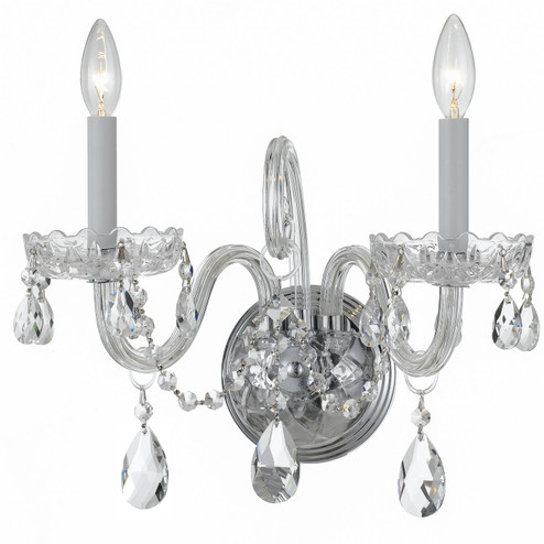 Sconces Double Candle by Crystorama ( 60 | 1032-CH-CL-SAQ Traditional Crystal ) 