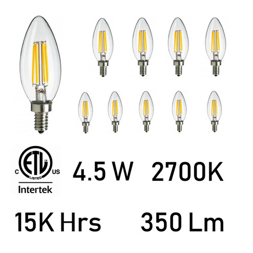 Bulbs Torpedo by CWI Lighting ( 401 | E12K2700-10 Bulbs ) 