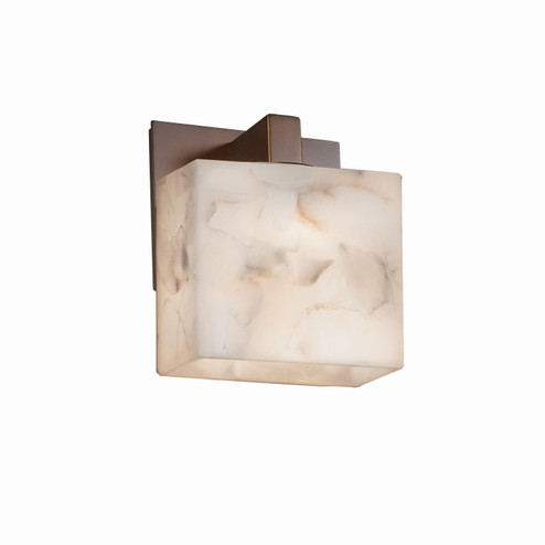 Sconces Single Glass by Justice Designs ( 102 | ALR-8931-55-DBRZ-LED1-700 Alabaster Rocks ) 