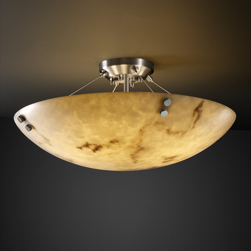 Semi-Flush Mts. Bowl Style by Justice Designs ( 102 | FAL-9651-35-NCKL-F1-LED3-3000 LumenAria ) 