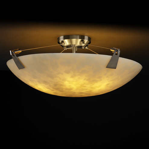 Semi-Flush Mts. Bowl Style by Justice Designs ( 102 | CLD-9632-35-NCKL Clouds ) 