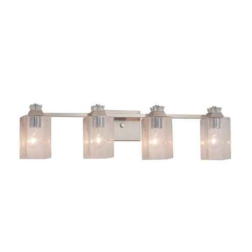 Bathroom Fixtures Four Lights by Justice Designs ( 102 | FSN-8474-15-SEED-NCKL Fusion ) 