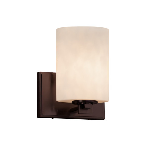 Sconces Single Glass by Justice Designs ( 102 | CLD-8441-10-DBRZ-LED1-700 Clouds ) 