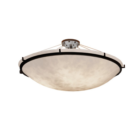 Semi-Flush Mts. Bowl Style by Justice Designs ( 102 | CLD-9687-35-DBRZ-LED6-6000 Clouds ) 