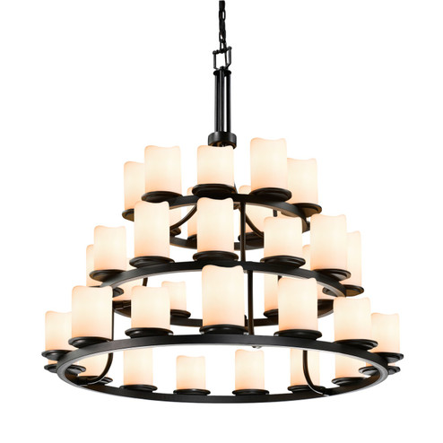 Large Chandeliers Glass Shade by Justice Designs ( 102 | CNDL-8712-14-CREM-DBRZ CandleAria ) 