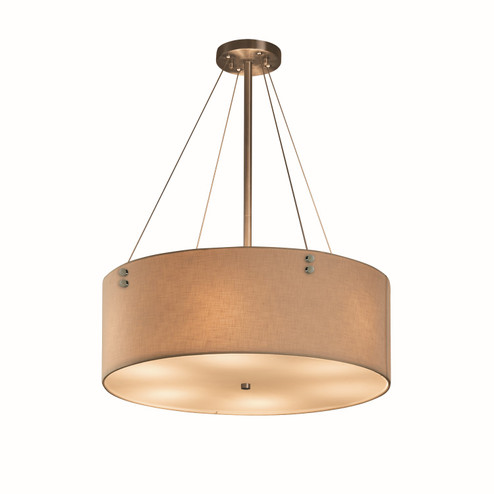 Pendants Drum Shade by Justice Designs ( 102 | FAB-9532-CREM-NCKL-F1 Textile ) 